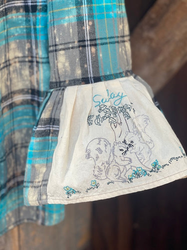 Flared Sleeve Flannel- Feeling Squirrely